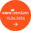 Kreis mit der Aufschrift: care:vention 15.06.2026